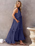 'Galatea' Ruffled Sleeveless Maxi Dress - Celes Fashion
